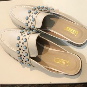 Catherine Malandrino white mules